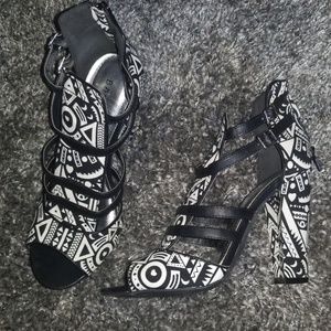BAMBOO Shoes - Aztec Block Heel BAMBOO Shoes - Aztec Block Heel